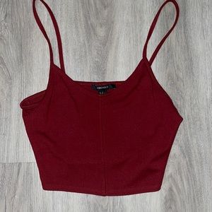 Red crop top